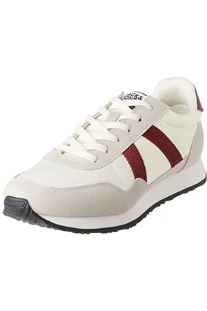 JACK & JONES Herren JFWHAWKER MESH Combo Slipper, Moonbeam/Detail:Cabernet, 41 EU