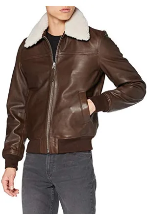 Schott NYC Herren Lcofficier Lederjacke, , XX-Large