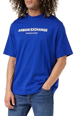 Armani Exchange Herren Sustainable, Short Sleeves, Printed Logo, Cross Gender Polo Sweater, , M EU