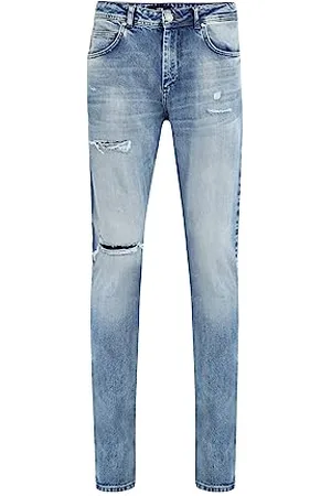 LTB Herren Jeans Henry X - Jeans Herren Schlank aus Baumwollmischung Slim Denim Light mit Reißverschluss Mittlere Taille - Blau