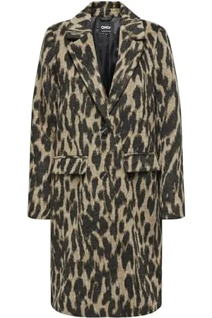 ONLY Damen ONLVALBORG Animal Life Coat OTW Mantel, , L