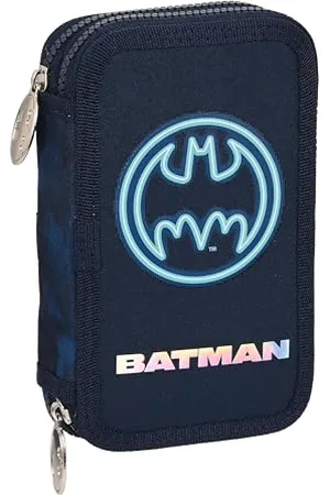 Safta Batman Legendary Schulmäppchen für Kinder, Federmäppchen mit Farben, mit 28 nützlichen Utensilien, ideal für Kinder von 5 bis 14 Jahren, bequem und vielseitig, Qualität und Widerstandsfähigkeit, 12,5