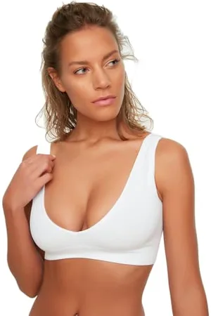 Trendyol Damen Unterwäsche Bralette Rundhals Strick BH, , Large