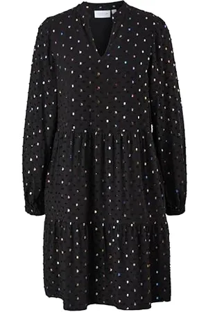 Comma, Volant-Kleid mit Allover Print