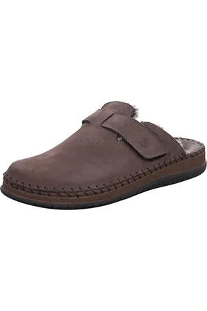 Rohde Herren Pantoffel Hausschuh Leder Warmfutter Alassio 6790, Größe:43 EU, Farbe: