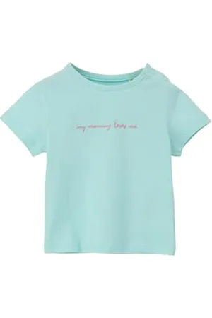 QS by s.Oliver Mädchen 2142935 T-Shirt, türkis, 92