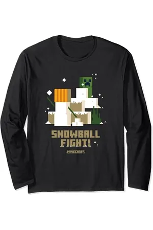 Minecraft Weihnachten Snowball Fight! Snow Golem VS Creeper Langarmshirt