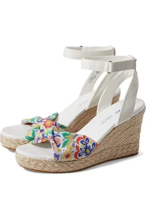 TOMS Damen Marisela Keilsandale, White Mediterranean Tiles, 39 EU