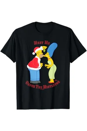The Simpsons Homer Marge Christmas Meet Under the Mistletoe T-Shirt