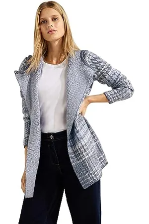 CECIL Strickjacke Hoodie Kariert,M
