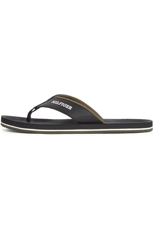 Tommy Hilfiger Herren Flip Flops Padded Comfort Sandal mit Logo, (Black), 45