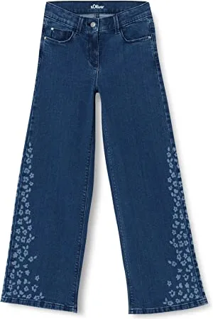 QS by s.Oliver Mädchen Jeans, Jeans Wide Leg, , 104 Slim EU