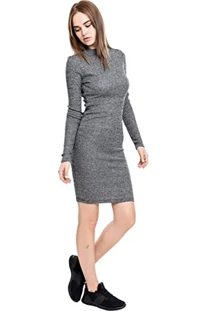 Urban classics Damen Ladies Rib Dress Kleid, , L EU