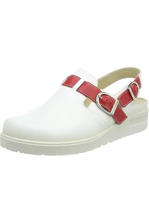 Berkemann Unisex Tec-Pro-Iver Arbeitsclogs, Weiß (Weiß/Rot), 35.5 EU