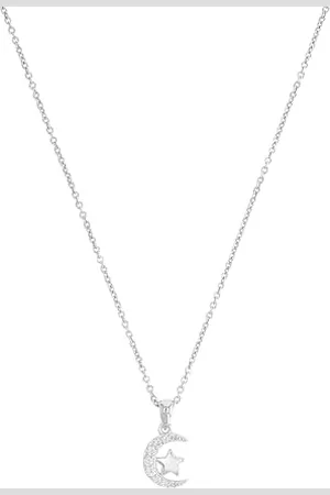 Prinzessin Lillifee Kette mit Anhänger 925 Sterling Mädchen Kinder Halsschmuck, mit Zirkonia synth., 35+3 cm, , Mond/Sterne, Kommt in Schmuck Geschenk Box, 2035335
