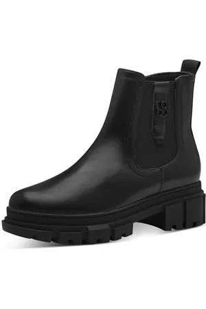 QS by s.Oliver Damen Chelsea Boots mit Reißverschluss Vegan, (Black), 40 EU