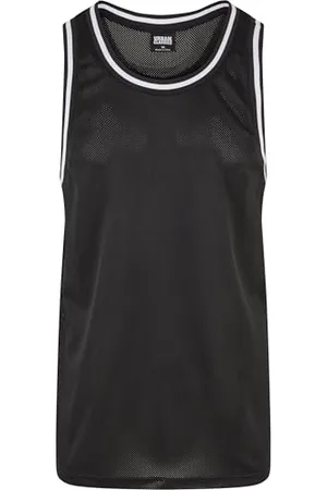 Urban classics Herren Tank Top Mesh Tanktop, lässiges Tank Top für Männer, Rundhals, Loose Fit, Polyester-Mesh, black, M