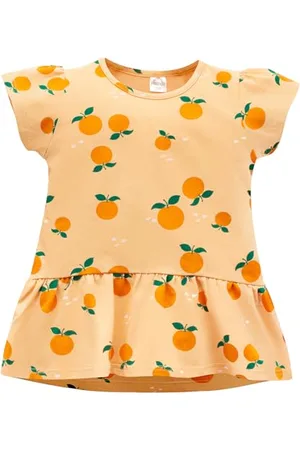 Pinókio Tunika kurtzarm Fruit and Sun, 95% Cotton 5% Elastane, Orange, Orangemustler, Mädchen 74-122 (80)