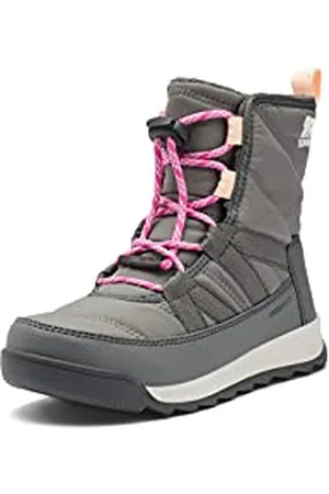 sorel KIDS WHITNEY II SHORT LACE WATERPROOF Winterstiefel für Unisex Kinder, Grau (Quarry x Grill) - Youth, 38 EU