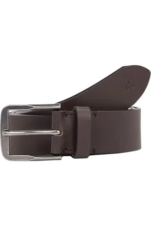 Calvin Klein Jeans Herren CLASSIC FLAT R LTHR BELT 35MM K50K511421, Brown (Bitter Brown/Antique Silver), 130