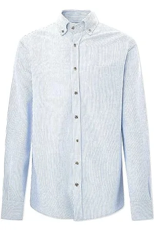 Hackett Herren Gebürstetes Oxford-Streifen Hemd, , L