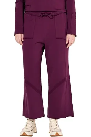 Ulla Popken Damen große Größen Übergrößen Plus Size Sweat-Culotte, Ziernähte, Elastikbund, Biobaumwolle