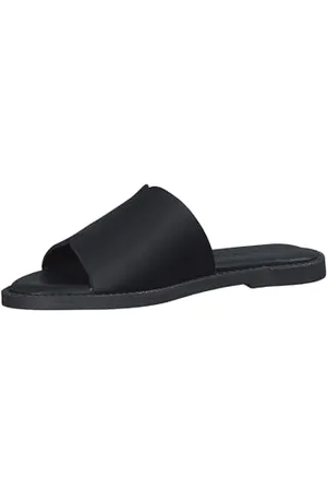 Tamaris Damen Mules Pantoletten Leder Sommer; BLACK/ ; 36 EU