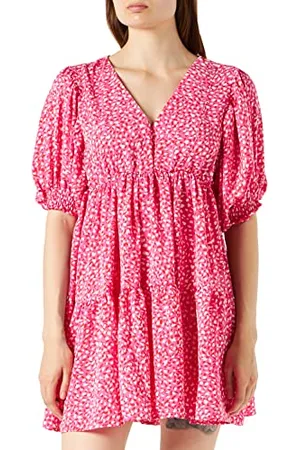 IZIA Damen Gaya Kurzarm Midi Kleid, , S