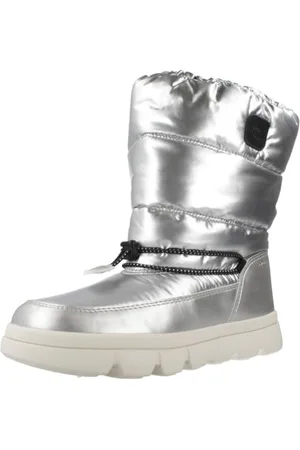 Geox J WILLABOOM Girl B A Snow Boot, Silver, 39 EU