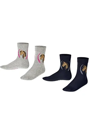 Falke Unisex Kinder Socken Horse Multipack K So Baumwolle gemustert 2 Paar, , 19-22