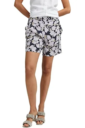 Ichi IHVERA SHO4 Damen Chino Shorts Bermuda Kurze Hose Loose-Fit Gemustert, Größe:38, Farbe: