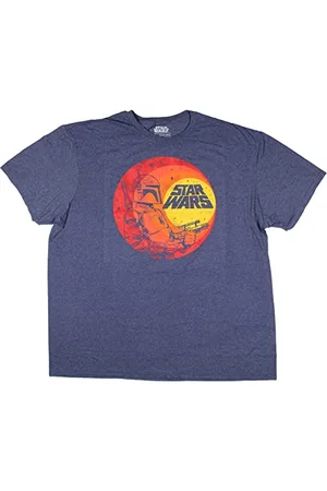 STAR WARS Herren Fett Up T-Shirt, Marineblau, meliert, XX-Large