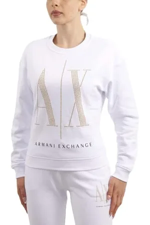 Armani Exchange Damen Studded Icon Sweatshirt Sweatshirt, , M