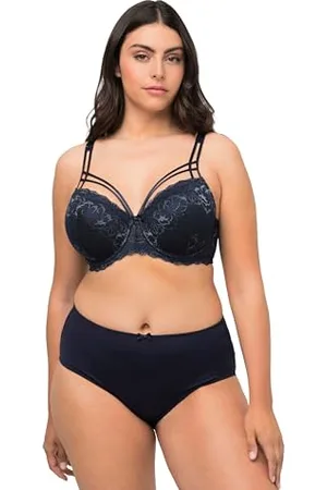 Ulla Popken Damen, große Größen, Wire-Bra, Soft Cup, Crossed Straps