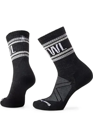 Smartwool Unisex Athletic Stripe Sportliche SMRTWL Retro-Streifen-Crew-Socken, Black, L