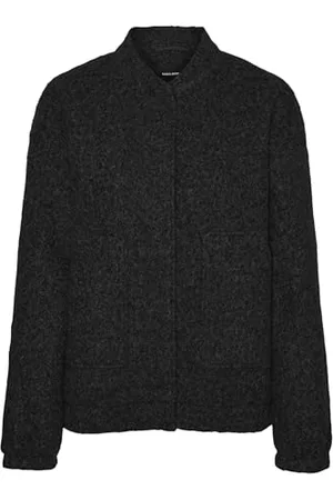 VERO MODA Damen Vmamber Elite Bomber Jacket Noos Bomberjacke, Black, L