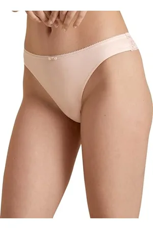 Calida Sensual Secrets String Damen, Low Cut, aus feinster Baumwolle, Rückseite aus transparenter Spitze