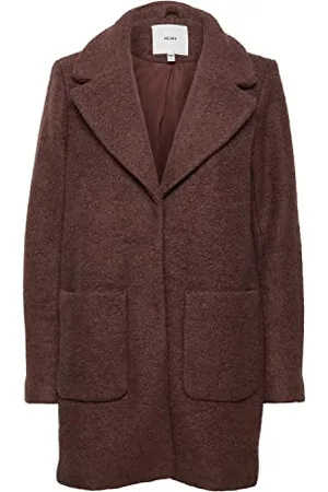 Ichi IHSTIPA JA Damen Wintermantel Wollmantel Winterjacke Kurzmantel mit Druckknöpfen und Reverskragen, Größe:40, Farbe: