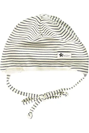 Sterntaler Beanie mit Bindebändern, Streifenmuster und Aufnäher