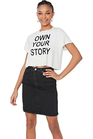 Trendyol Damen Basic Mini Denim Skirt, , 38 EU