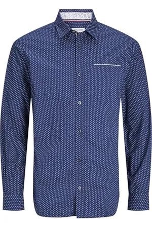 JACK & JONES Herren JJEREMY Detail Shirt LS NOOS 12235969, ,XXL