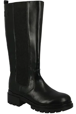 TOM TAILOR Damen 4294201 Kniehohe Stiefel, Black, 41 EU