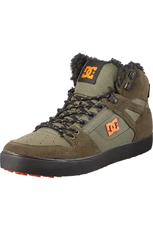 Dcshoes Herren Pure High-Top Sneaker, Dusty Olive/ORANGE, 42.5 EU