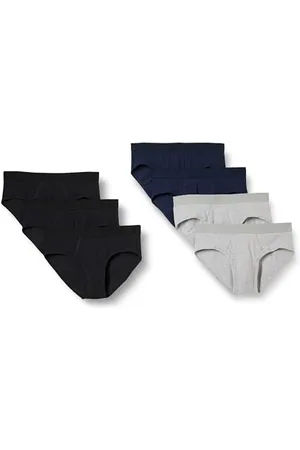 Amazon Herren Slip aus Baumwoll-Jersey - Auslauffarben, 7er-Pack, , 5XL Große Größen