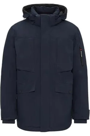 QS by s.Oliver Wasserabweisender Parka mit Abnehmbarer Kapuze und weichem Griff Navy L