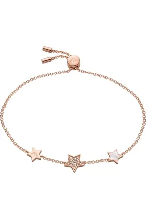 Emporio Armani Armband Für Frauen Fast Tack, Innenlänge: 160 + 20mm, Großer Stern: 10X2mm, Kleine Sterne: 8X2mm Rose Gold Sterling Silber Armband, EG3525C221
