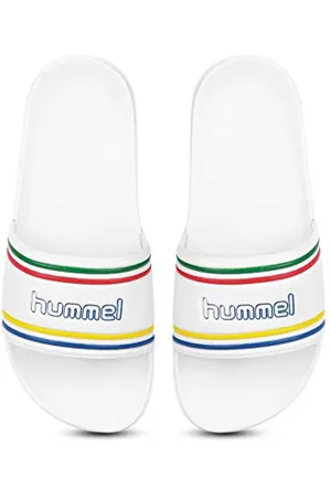 Hummel Unisex Pool Slide Retro Badeschuhe, White, 39 EU