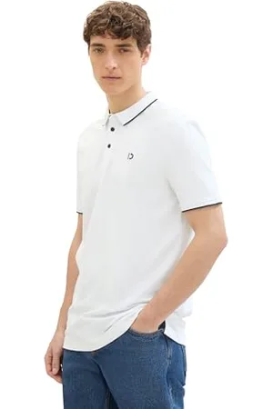 TOM TAILOR Herren Basic Piqué Poloshirt, White 2, XXL
