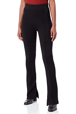HUGO BOSS Damen Narla Ausgestellte Slim-Fit Leggings aus Baumwoll-Mix Schwarz L