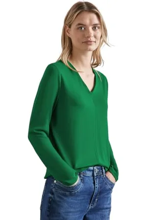 Street one Damen A322354 Strick-Look Shirt,Grün, 40